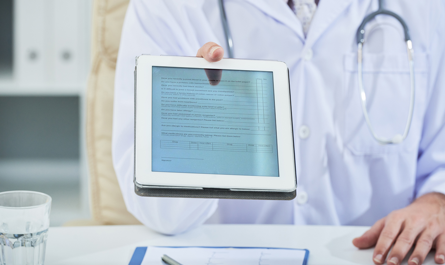 Medical questionnaire for physician directory